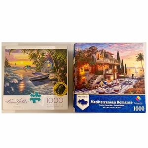 1000 Pc Jigsaw Puzzle Bundle Beach Sunset Buffalo Games Mediterranean Romance